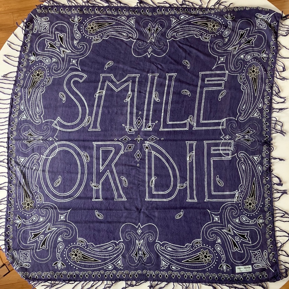 Isabel Marant "Smile or Die” Large Scarf